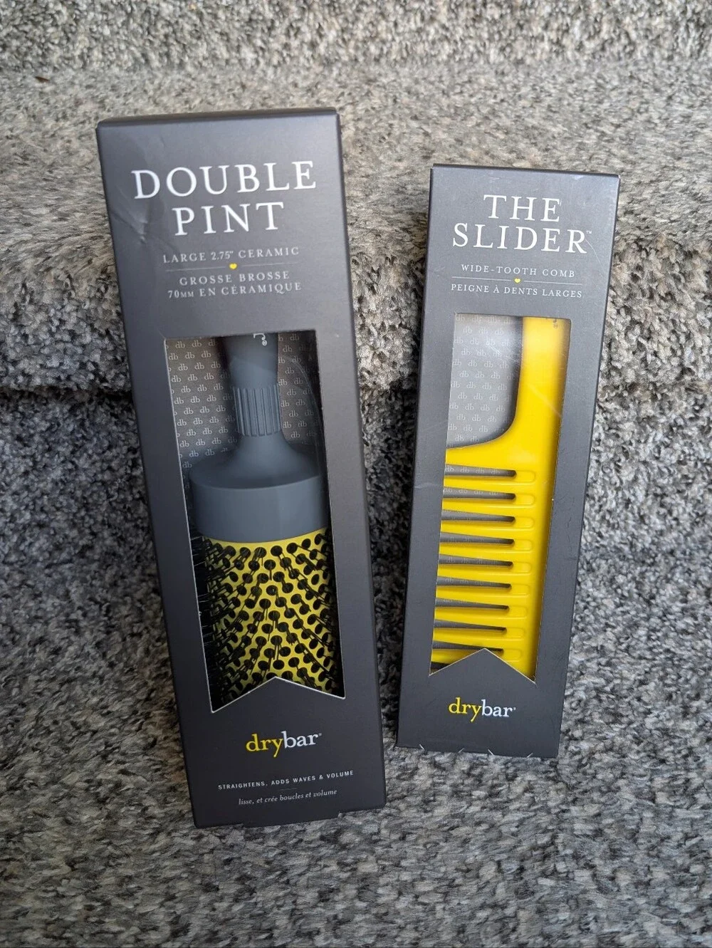 Dry Bar Bundle Includes a Double Pint 2.75 Large Round Brush and The Slider Comb